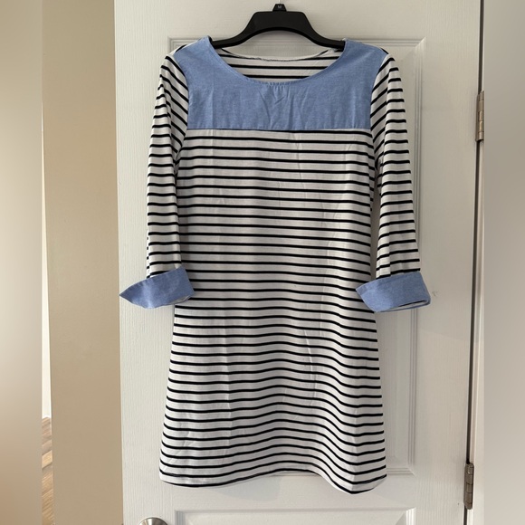Striped Blue and White Dress - Picture 1 of 3